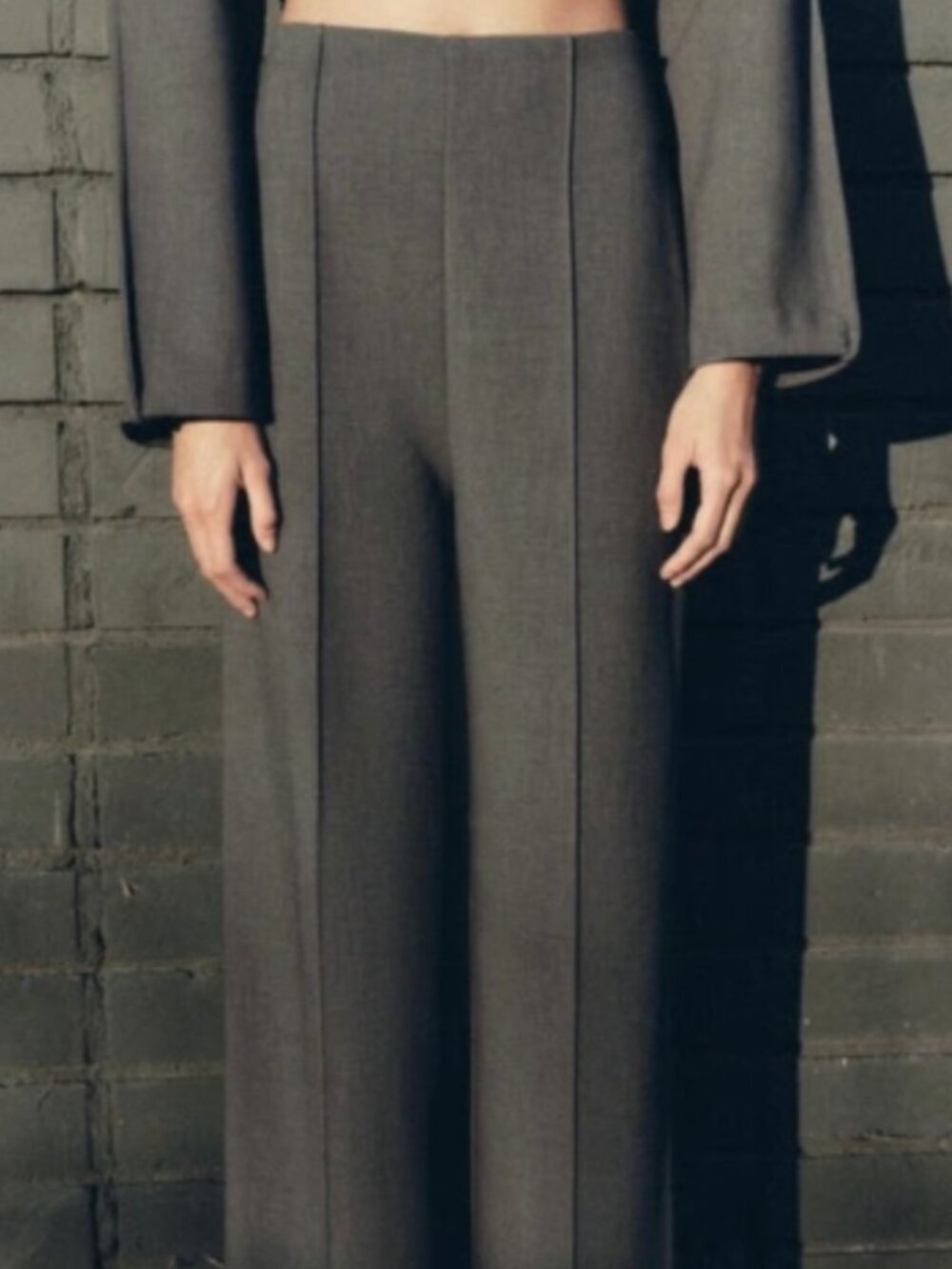 ZARA PLEATED GRAY TROUSER